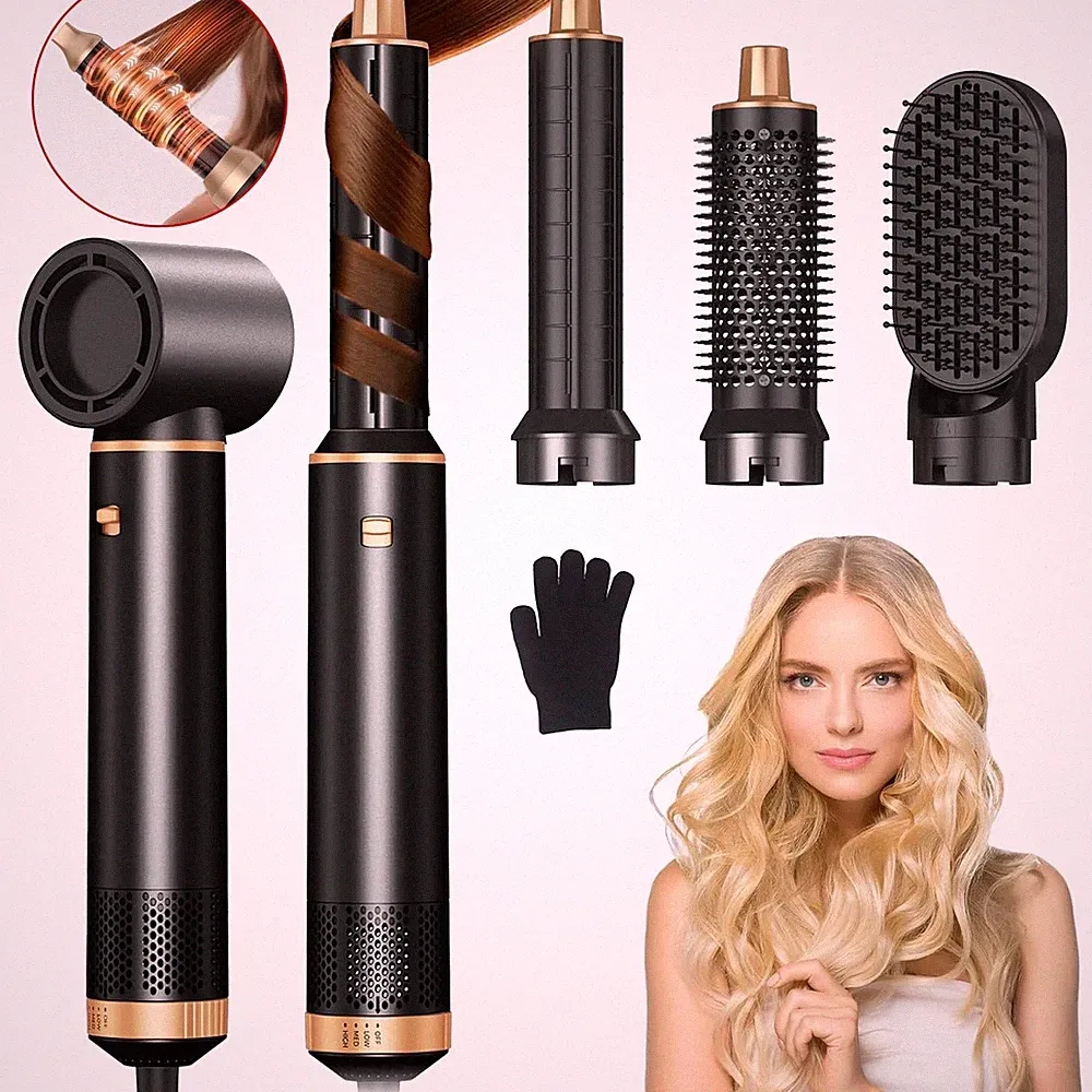 1000W Airstyler Warmluftbürste Hairstyler Rundbürstenföhn Lockenstab Glätteisen