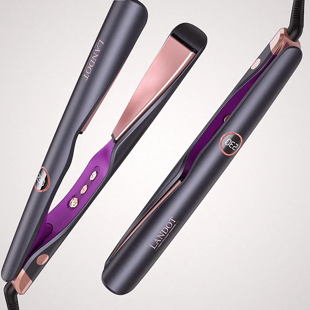 2-in-1 Haarglätter: Für seidig glatte Haare oder traumhafte Locken, schwarz