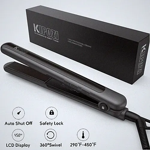 2 in 1 Haarglätter Ionen Titan Haar Glätteisen Lockenstab Haarglätteisen Keramik