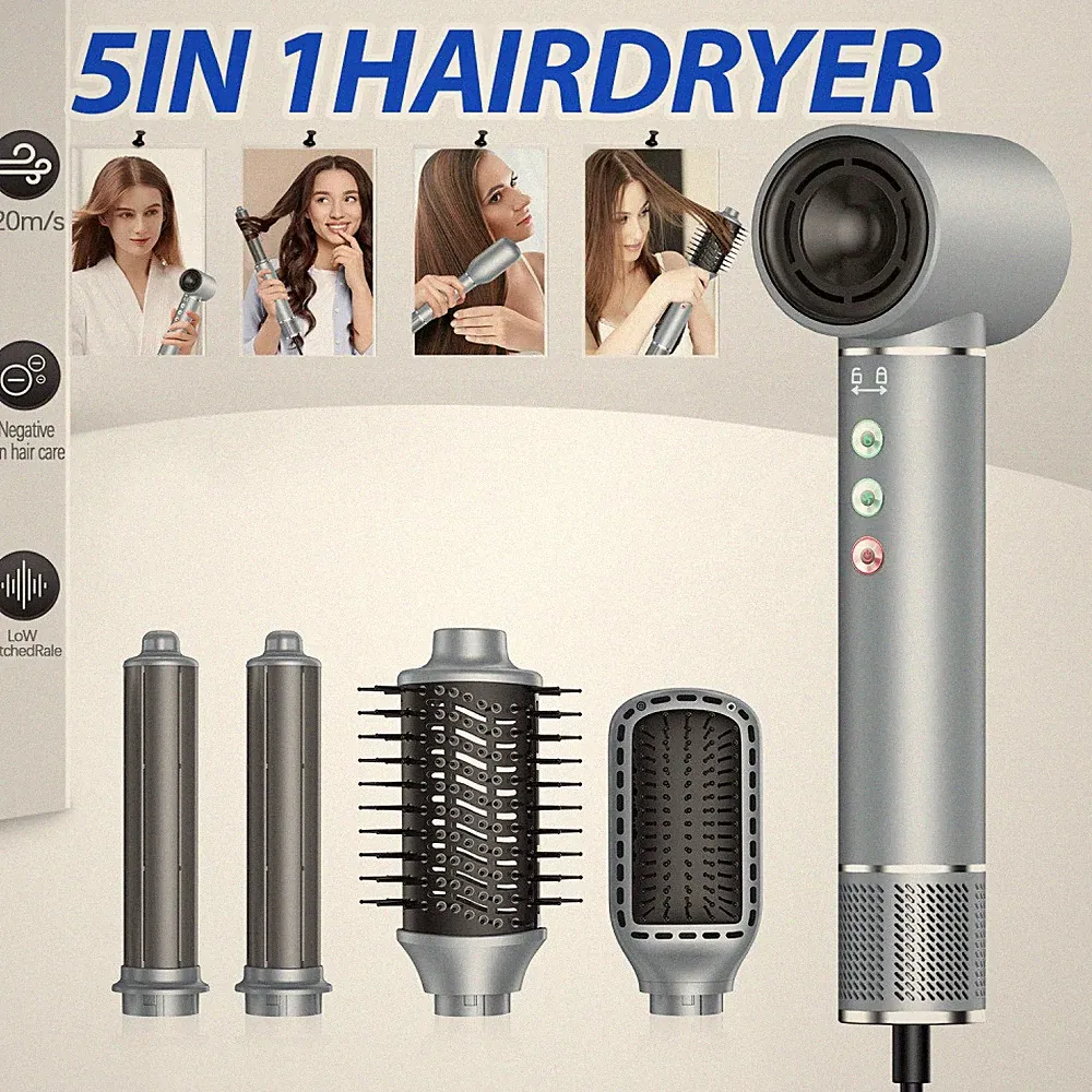 5-in-1 Haarstyler Air Styler Set mit Warmluftbürste Rundbürstenföhn Airflow