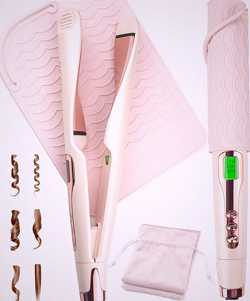ANGENIL Pro Twist Glätteisen Haarglätter für Frauen, 2 in 1 Glätteisen