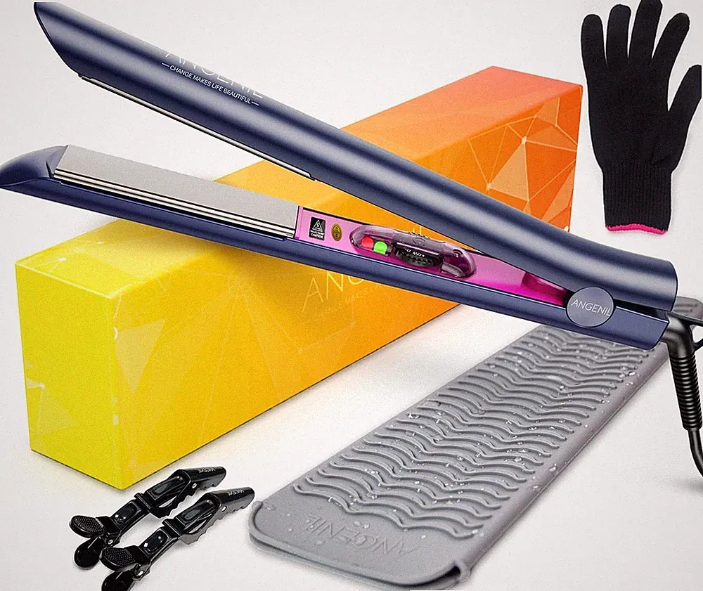 ANGENIL Profi Haarglätter Nano Titanium Haarglättung flach