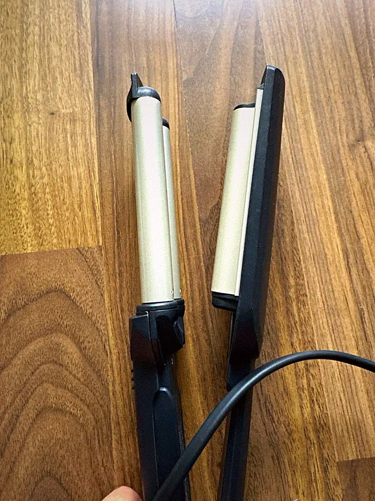 BaByliss Glätteisen & Lockenstab Haarstyler Schwarz/Silber mit EU-Stecker