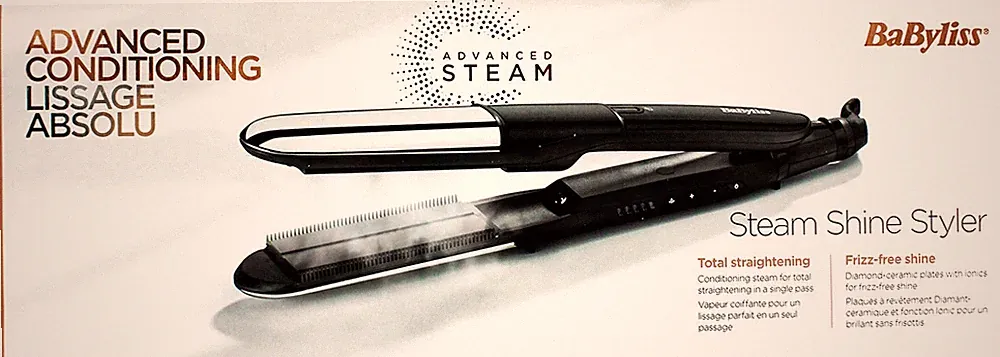 BaByliss Haarglätter Dampffunktion Steam Shine Styler Glätteisen ST496E