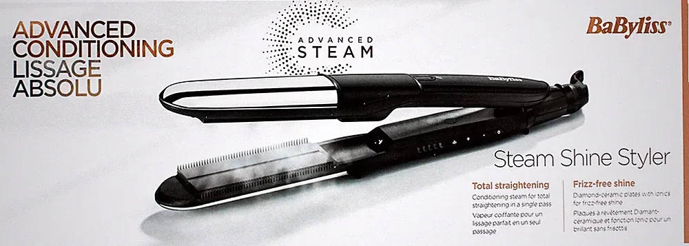 BaByliss Haarglätter Dampffunktion Steam Shine Styler Glätteisen ST496E
