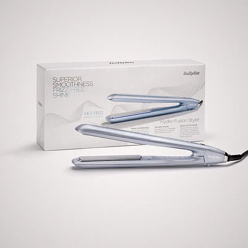BaByliss Hydro-Fusion Styler Haarglätter Styler Super Ionic, Anti-Frizz