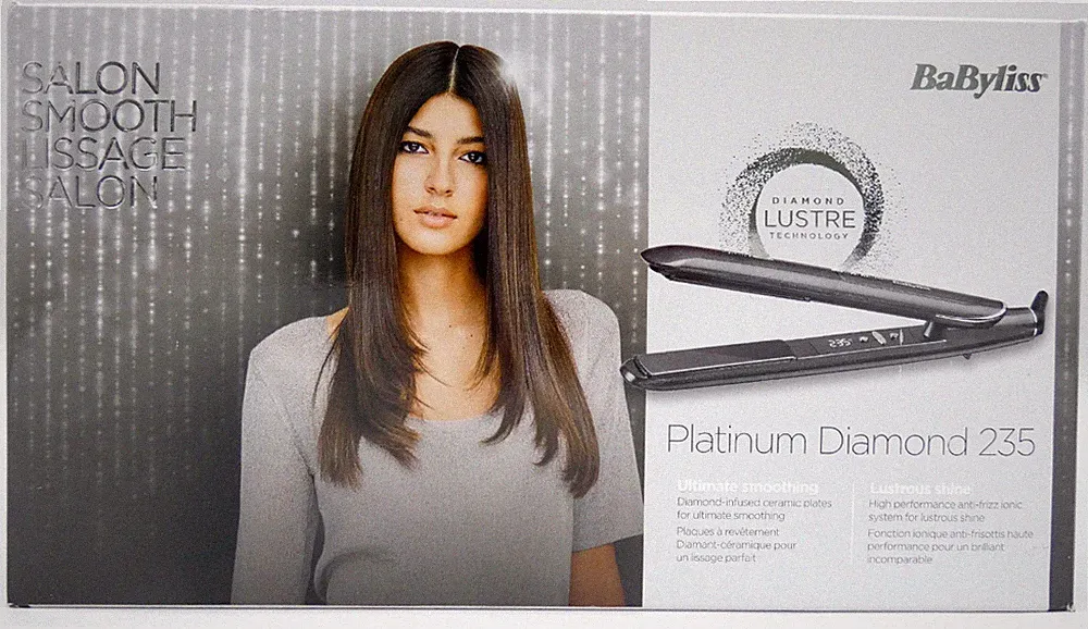 BaByliss Platinum Diamond Profi Glätteisen ST259E Super-Ion Diamant-Keramik OVP