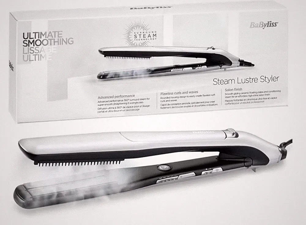 BaByliss Steam Lustre Styler Dampfglätteisen mit Surround-Steam-Technologie ST59