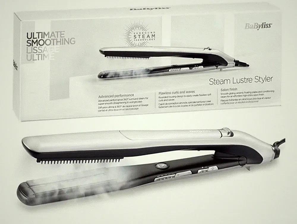 BaByliss Steam Lustre Styler Dampfglätteisen mit Surround-Steam-Technologie ST59
