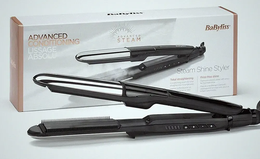BaByliss Steam Shine, 21-in-1 Dampf-Glätteisen mit schonendem Wasserdampf ST496E
