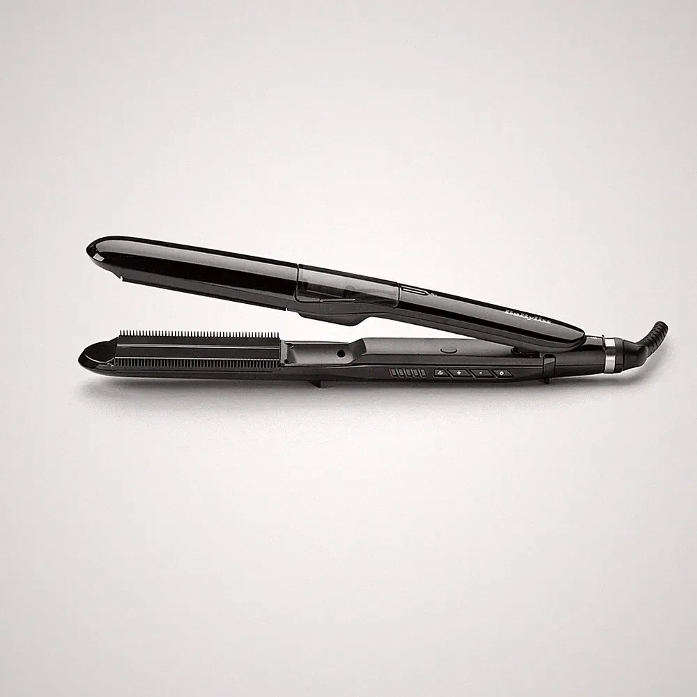 BaByliss Steam Straight Hair Glätteisen – Feuchtigkeitsspendendes System für wei