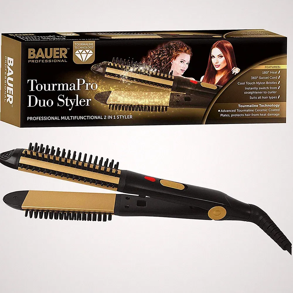 Bauer Professional 2 in 1 Keramik Haarglätter Lockenstab Lockenzange Styler