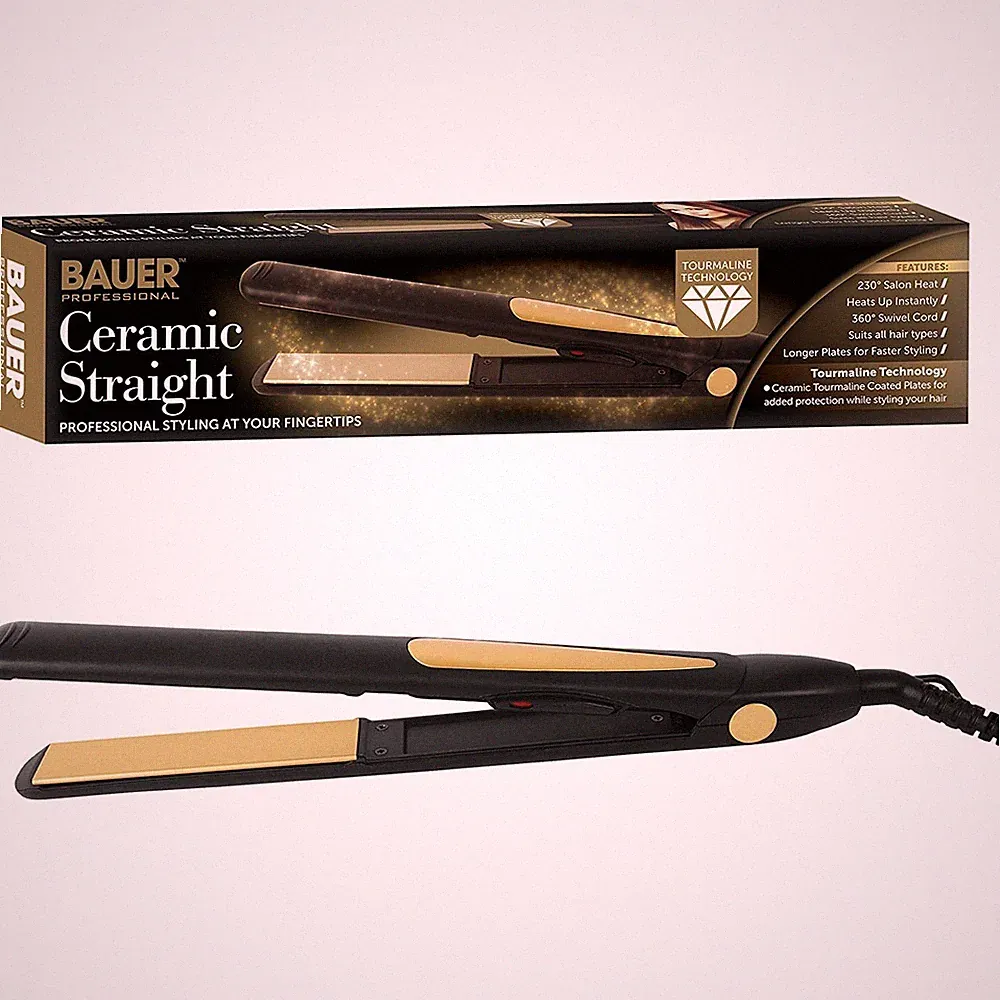 Bauer Professional Gold Keramik Turmalin Ionen Haarglätter Glätteisen