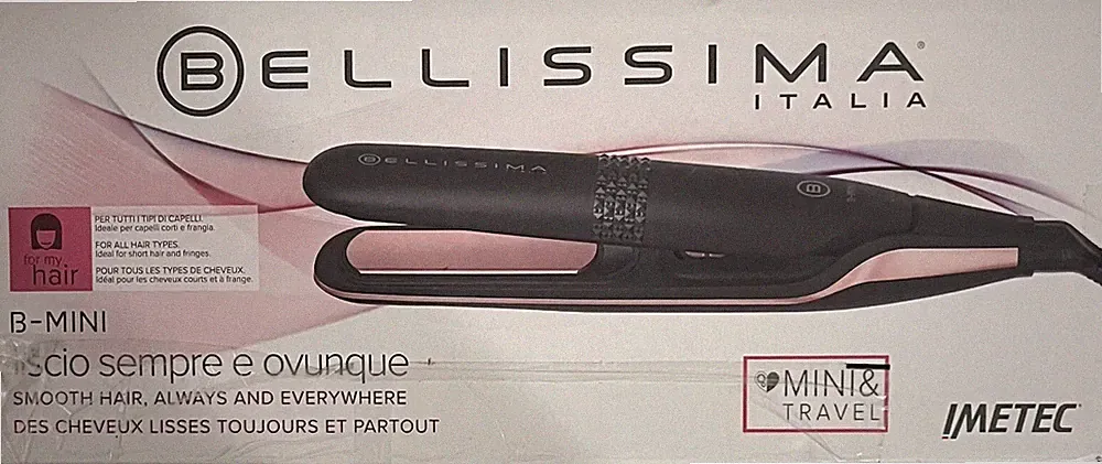 Bellissima Mini Haarglätter für Tasche und Reisen Glätteisen für glattes Haar