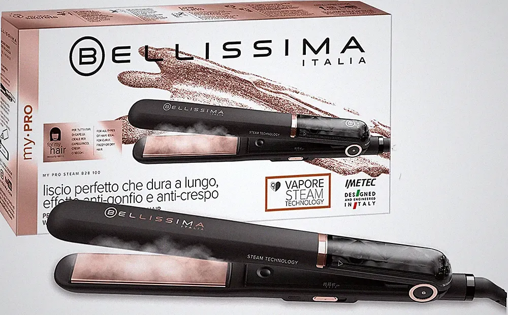 Bellissima My Pro Steam B28 100, Das Dampfglätteisen Der Stars, Haarglätter, Lan