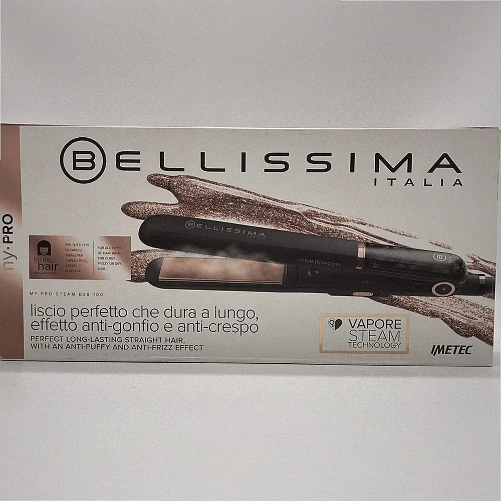 Bellissima My Pro Steam B28 100 Glätteisen Dampf Schwarz 1,8 m - Haarstyling-Ger
