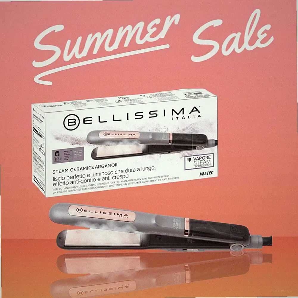 Bellissima Steam Ceramic & Argan Oil Dampfglätter, 3 Temperaturstufen