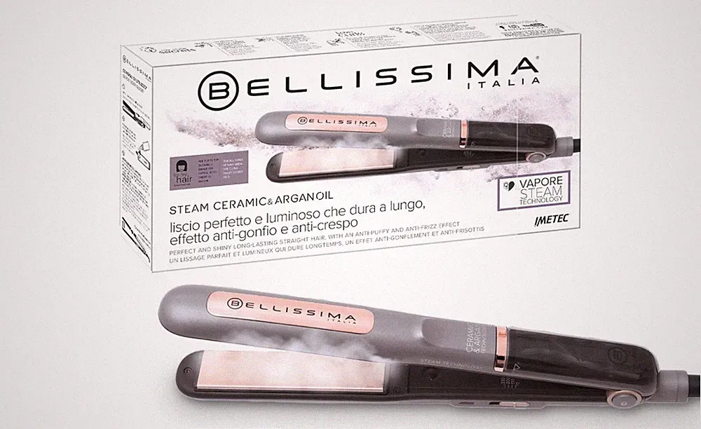 Bellissima Steam Ceramic & Argan Oil, Dampfglätter, Keramik 3 Temperaturstufen