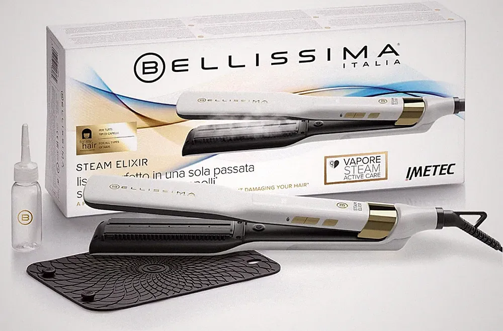 Bellissima Steam Elixir, Dampf- Haarglätter Glätteisen glattes Haar