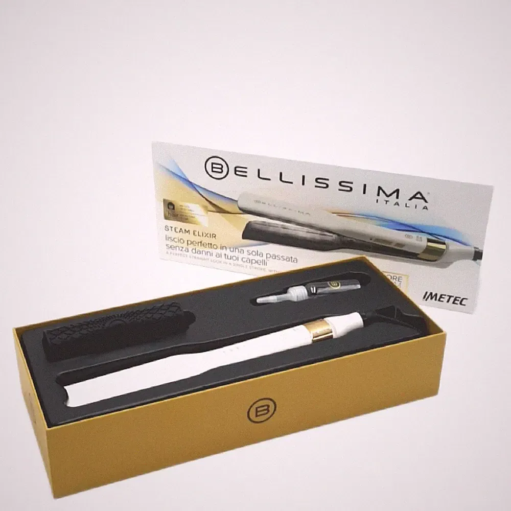 Bellissima Steam Elixir Dampf Haarglätter Glattes Haar Glätteisen Keramik Arganö