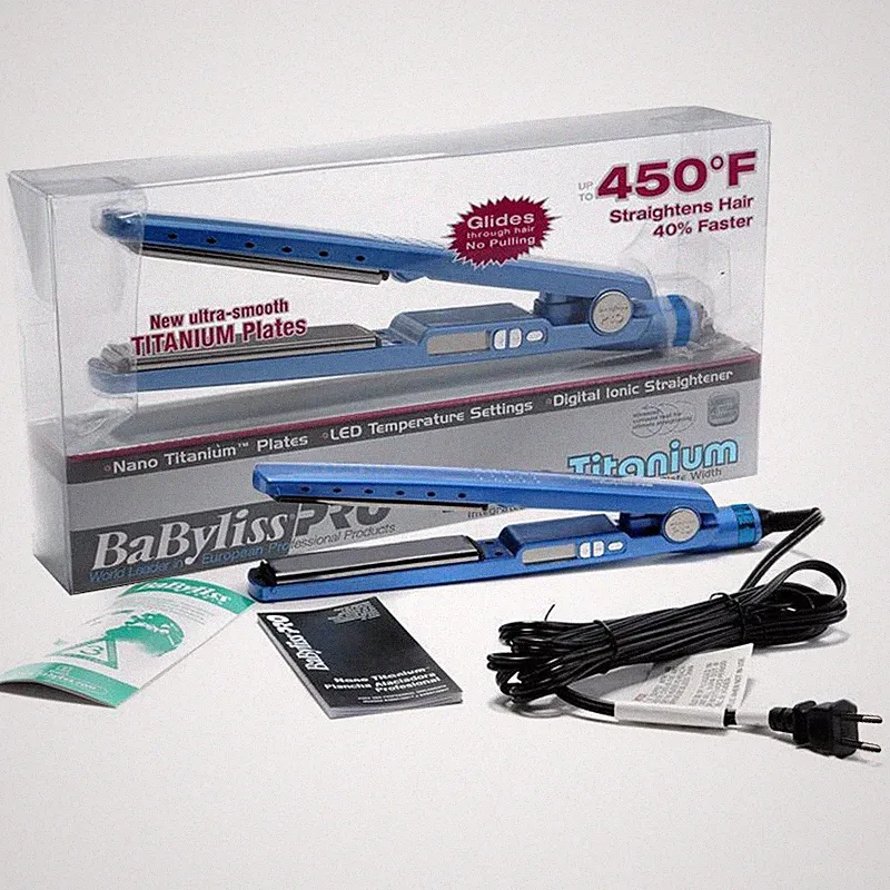 Blau-Baby* liss-Pro 1 1/4 Zoll Nano Titanium 450f Glätteisen Neu
