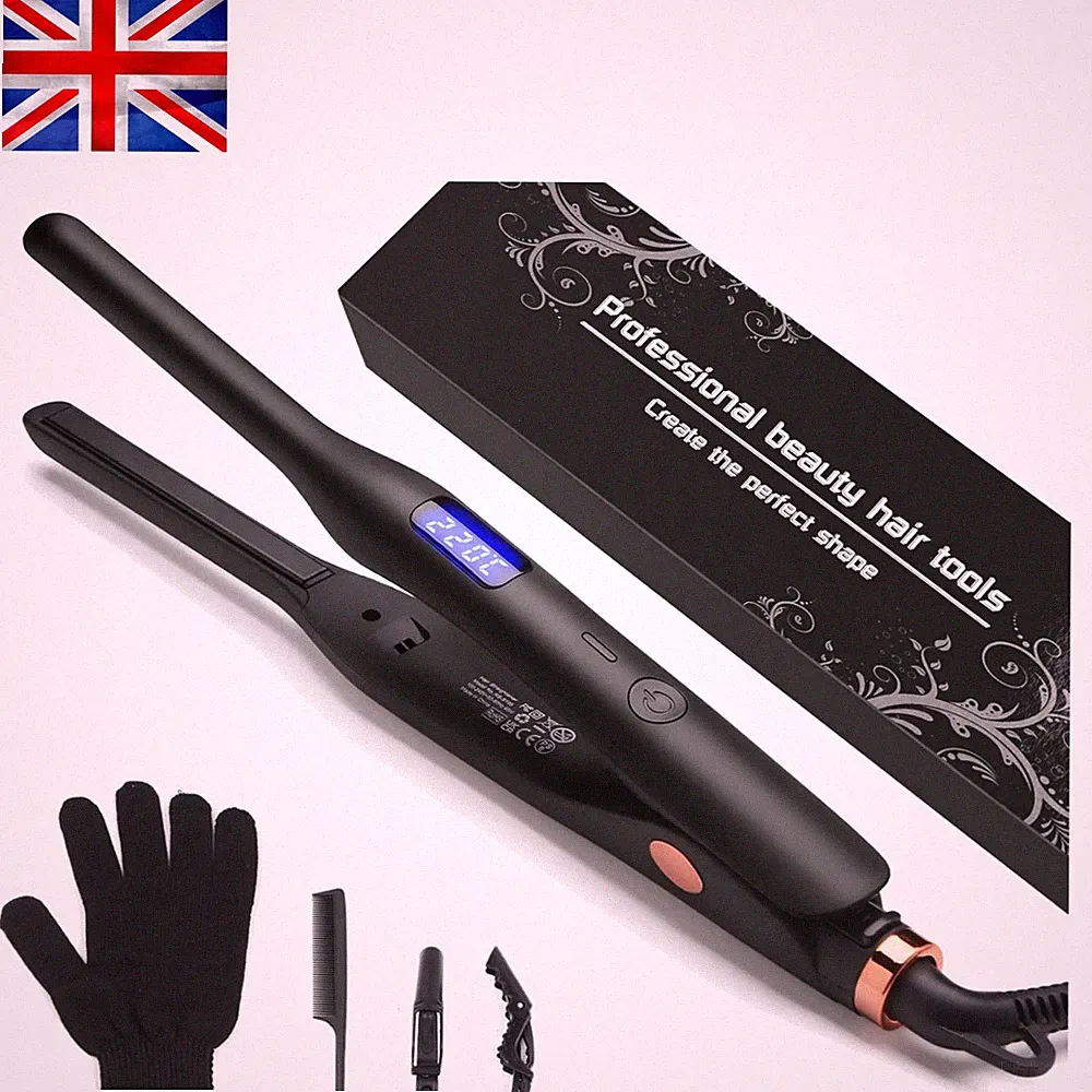 Bleistift Glätteisen für kurze Haare & Bart - schnelle Hitze, Dual Voltage Reisewerkzeug
