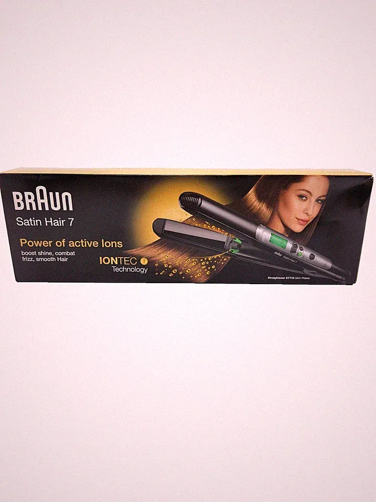 Braun Satin Hair 7 ST710 ES2 Glätteisen Haarglätter schwarz.