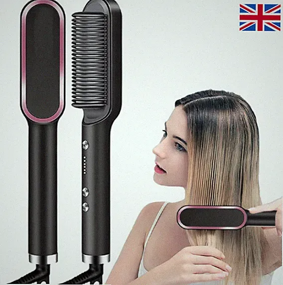 Budget-Friendly Ionic Haarglätter Bürste | Tymo-inspiriertes 2-in-1 Werkzeug