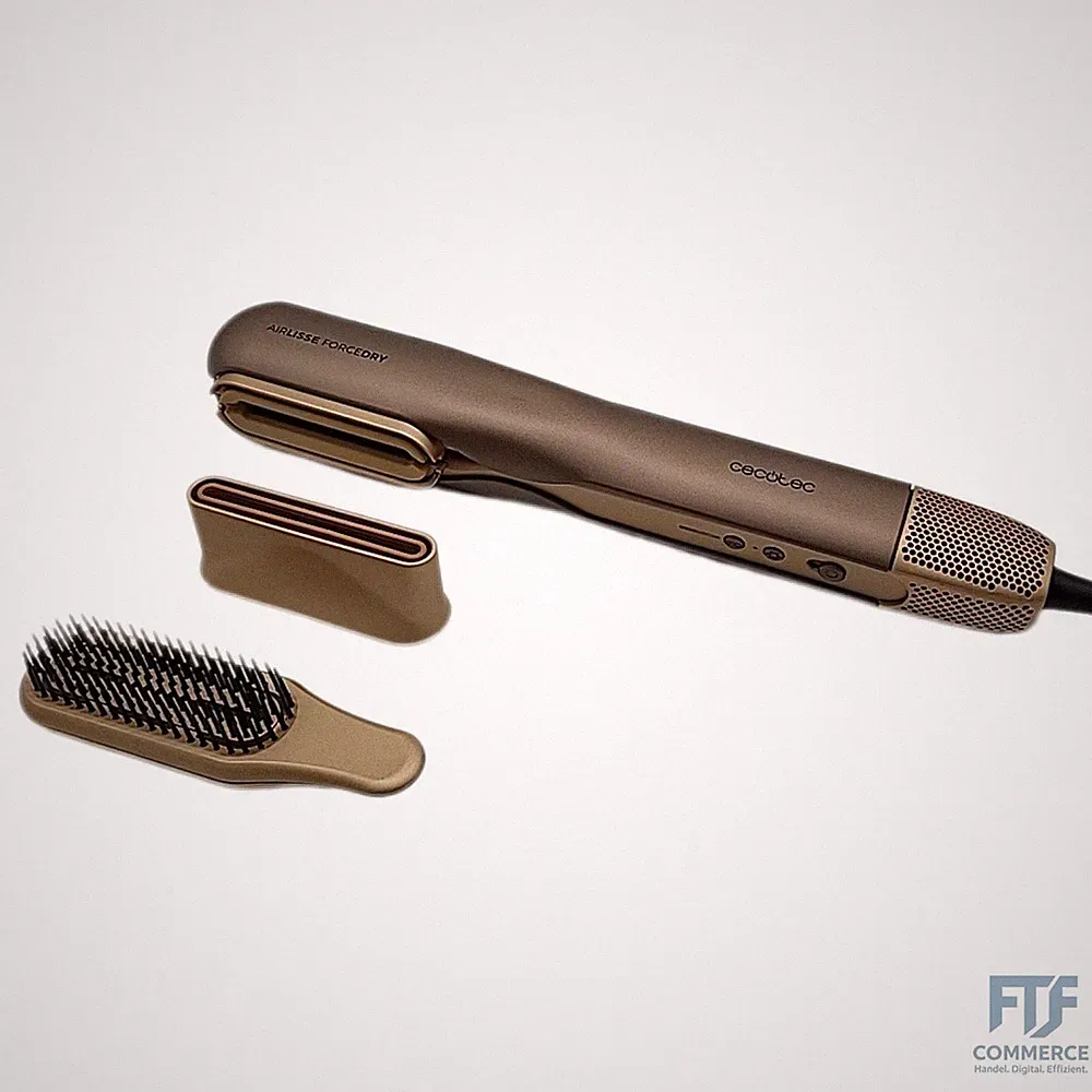Cecotec AirLisse 2in1 ForceDry Champagne Glätteisen, 1000 W, Luftstrom 19,7 m/s