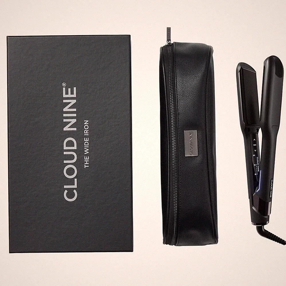 CLOUD NINE The New Wide Iron Haarglätter | Schwarz | UK Kostenloser Versand