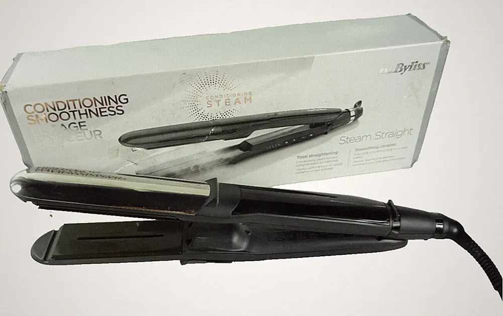 (DEFEKT) BaByliss ST496E Steam Salon Glätteisen mit Dampffunktion