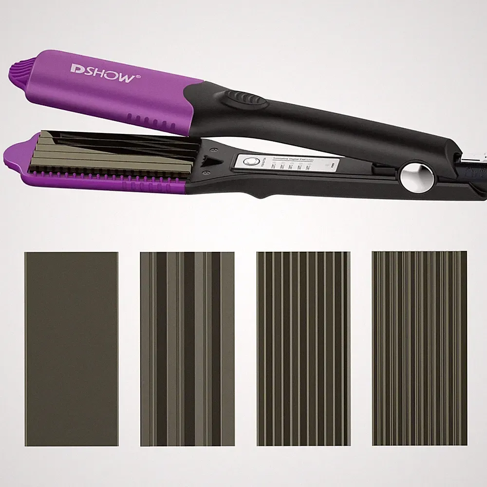 DSHOW Kreppeisen für die Haare Multistyler Titan Glätteisen Haarglätter Kr