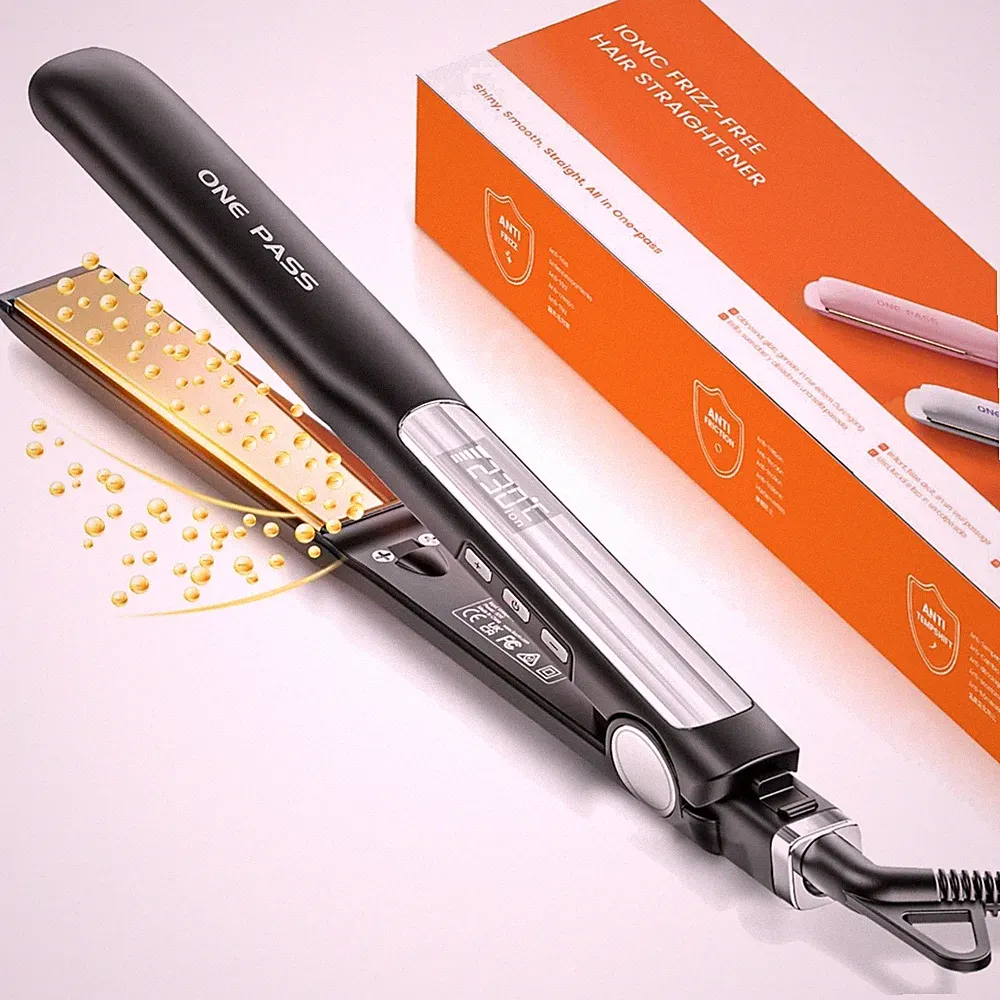 Faszin 2 in 1 Glätteisen Locken und Glätten, 20s Schnellaufheizung, Titanplatten