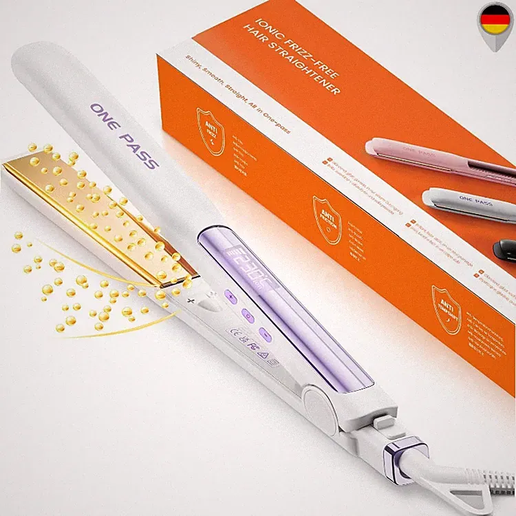 Faszin 2 in 1 Glätteisen Locken und Glätten Titanplatten Ionen
