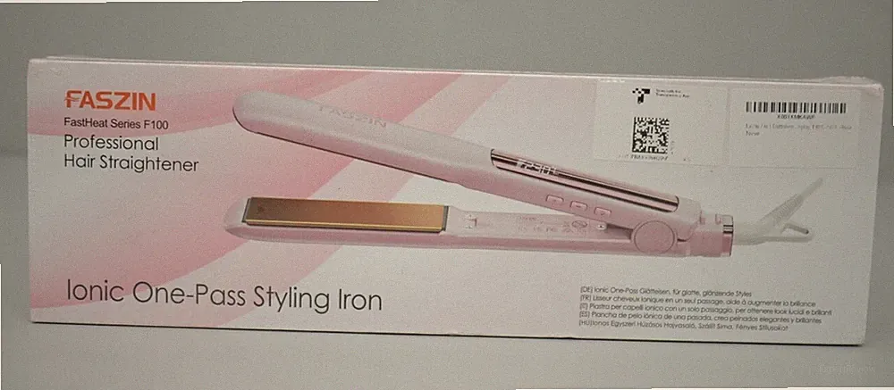 Faszin F100 Ionic Kräuseln-Frei One-Pass Styling Iron 2-in-1 Haarglätter Rosa