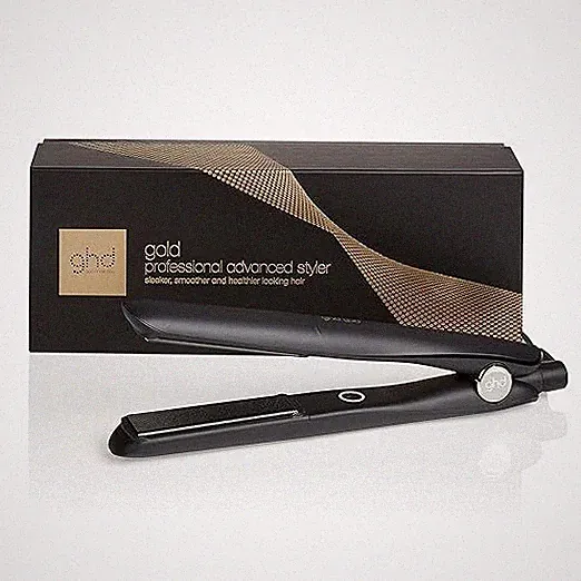 ghd gold Haarglätter 185°C, Schwarz, zum Glätten und Locken