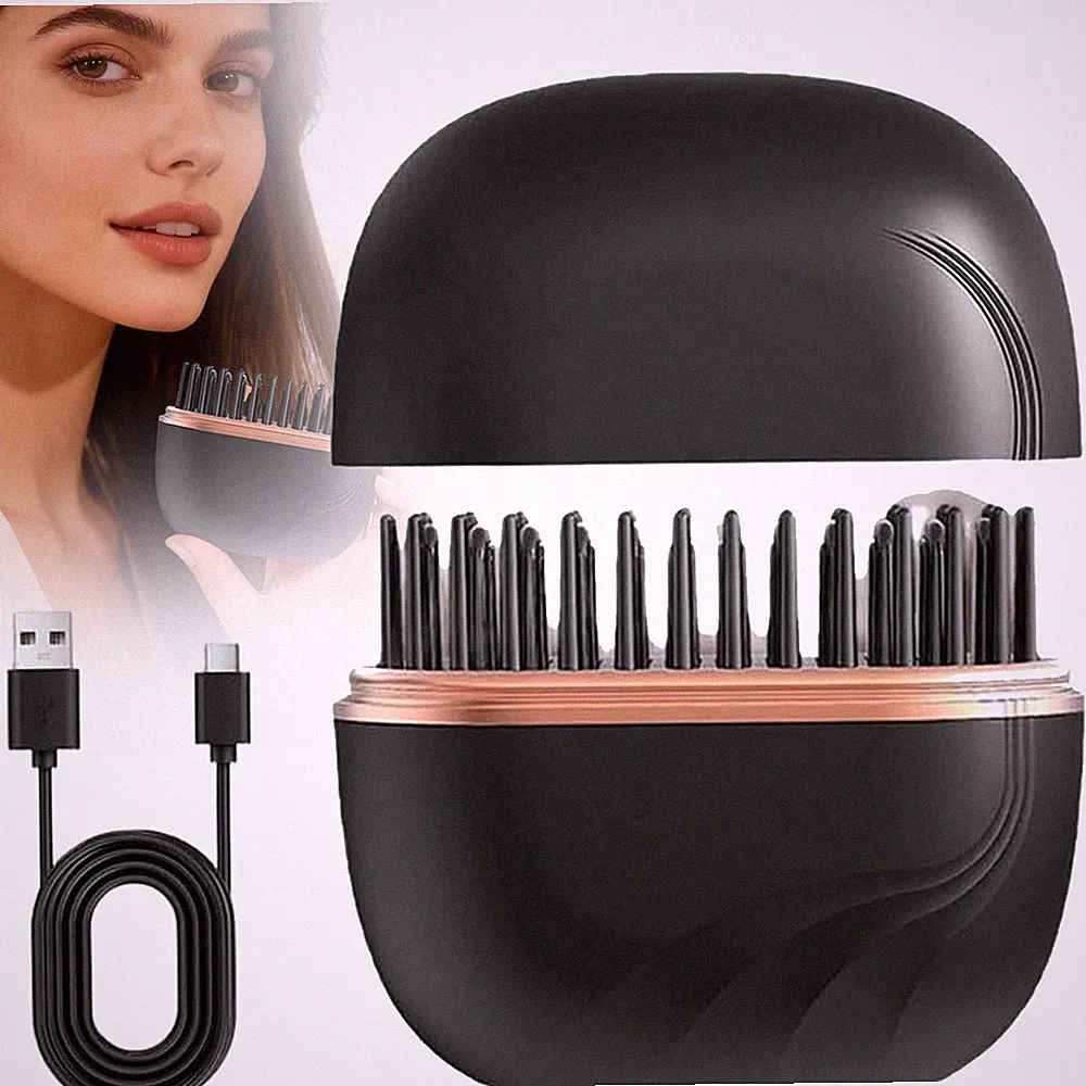 Glättbürste Hair Straightener Glätteisen Reiseglätteisen Mini Kabellos Geschenk