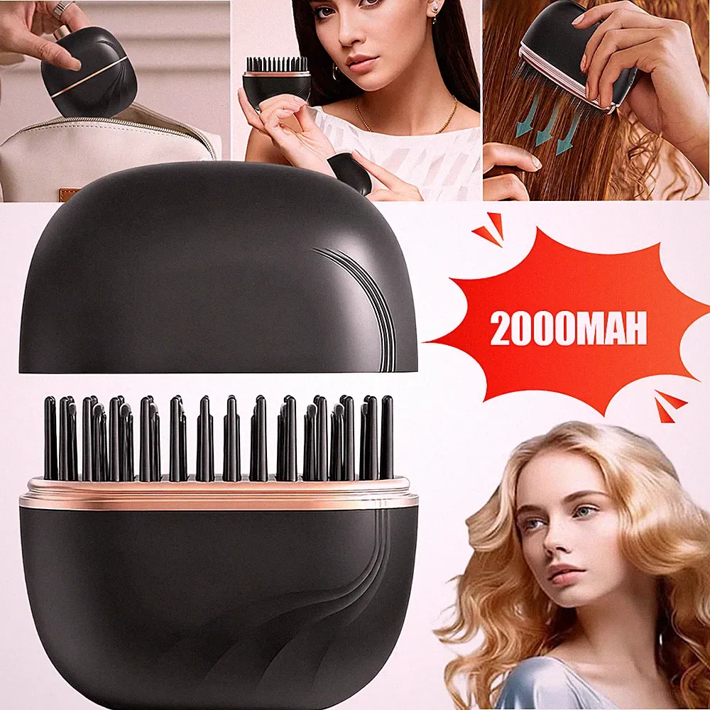 Glättbürste Hair Straightener Glätteisen Reiseglätteisen Wiederaufladbar klein