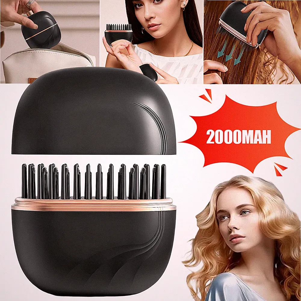 Glättbürste Hair Straightener Glätteisen Reiseglätteisen Wiederaufladbar klein