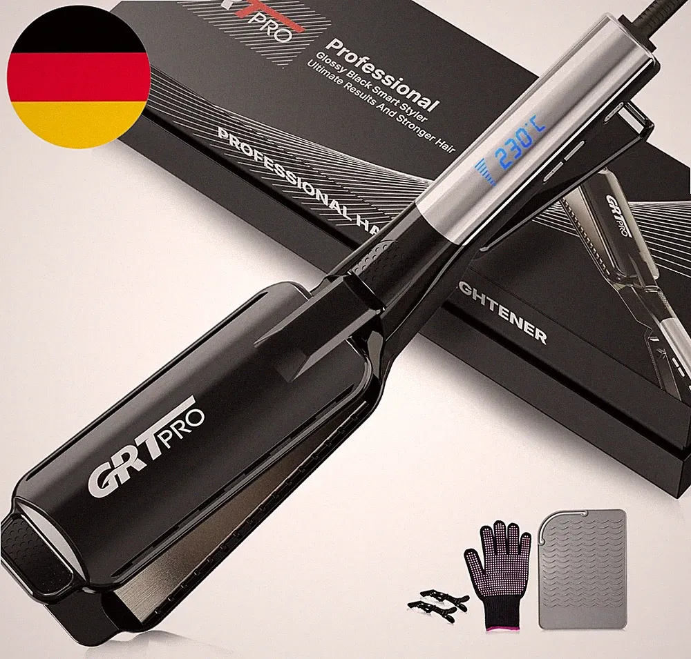 Glätteisen Breit Extra 55Mm Haarglätter Professioneller Styler, Anti-Frizz Ionen
