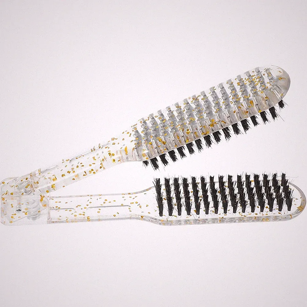 Glätteisen Bürste Glättungsbürste Haare Kamm Richten Haarglätterkamm