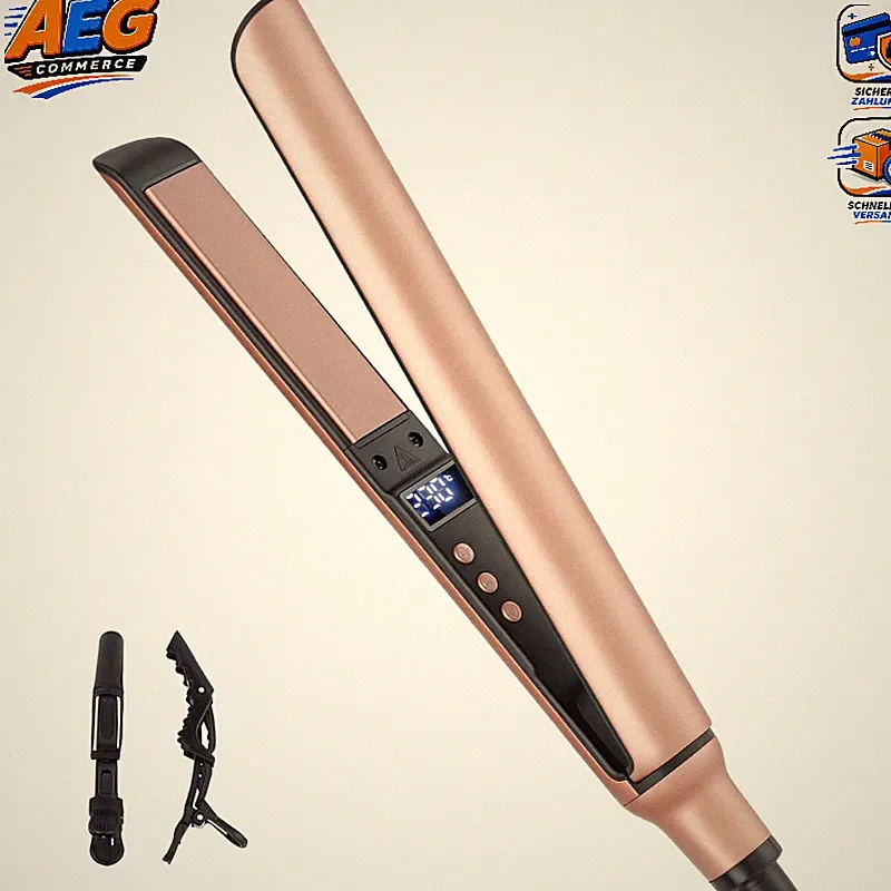 Glätteisen Haarglätter 2 in 1 Ceramic für Locken und Glätten Damen 230V