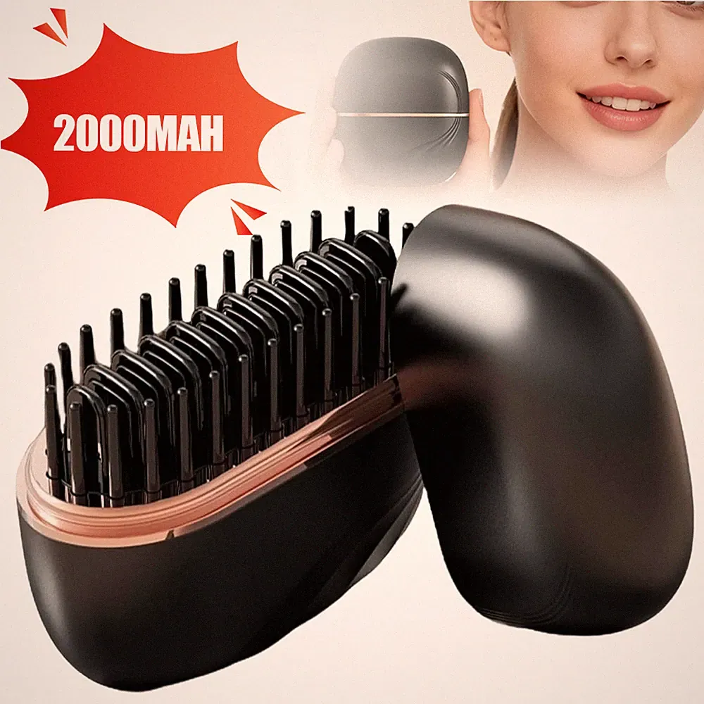 Glätteisen Haarglätter Glätteisen Bürste Haarglätter Kamm Geschenk für Frauen