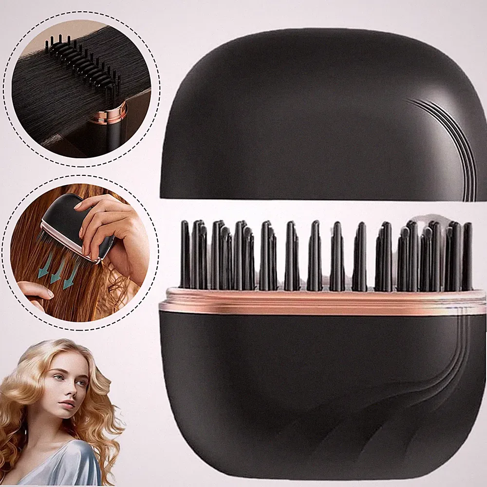 Glätteisen Haarglätter Glätteisen Bürste Haarglätter Kamm klein Geschenk beheizt