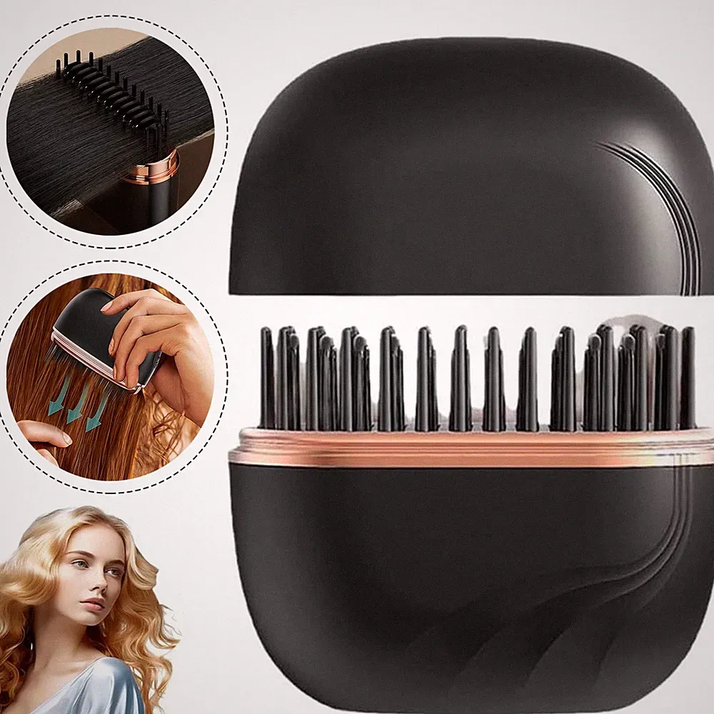 Glätteisen Haarglätter Glätteisen Bürste Haarglätter Kamm klein Geschenk beheizt