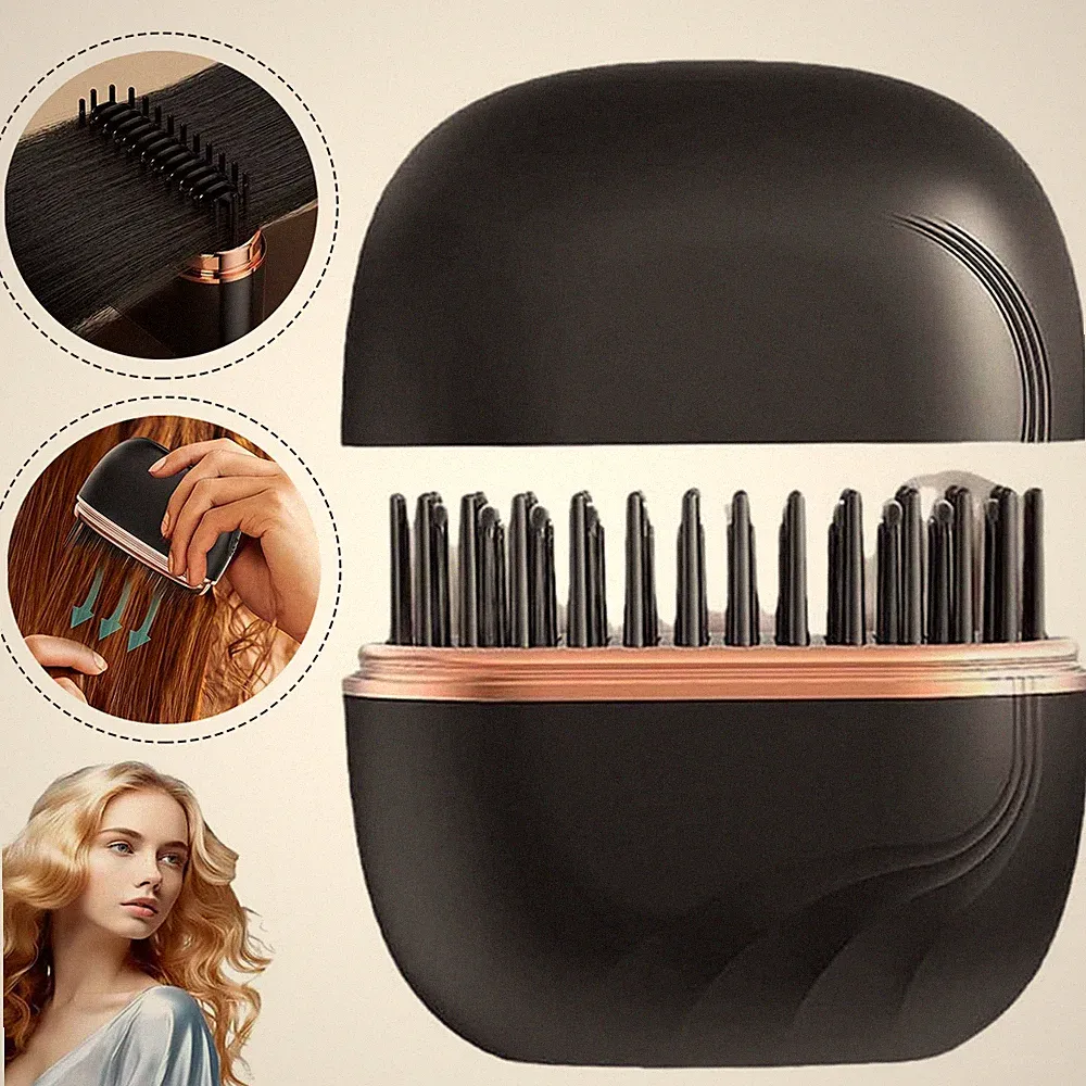 Glätteisen Haarglätter Glätteisen Bürste Haarglätter Kamm Mini Tragbar Geschenk