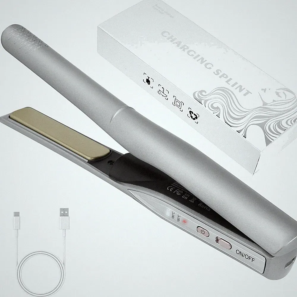 Glätteisen Haarglätter Keramik 2-in-1 Locken Styler Reisegerät