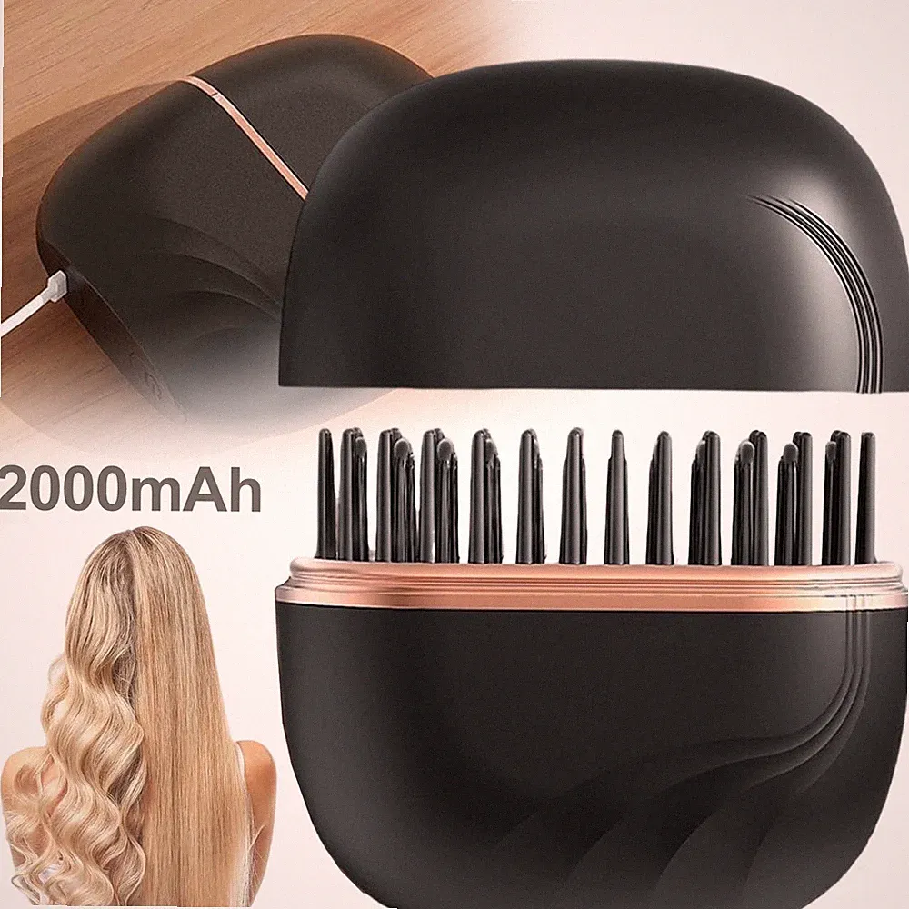 Glätteisen Haarglätter Reiseglätteisen Haarglätter Kamm Mini Wiederaufladbar