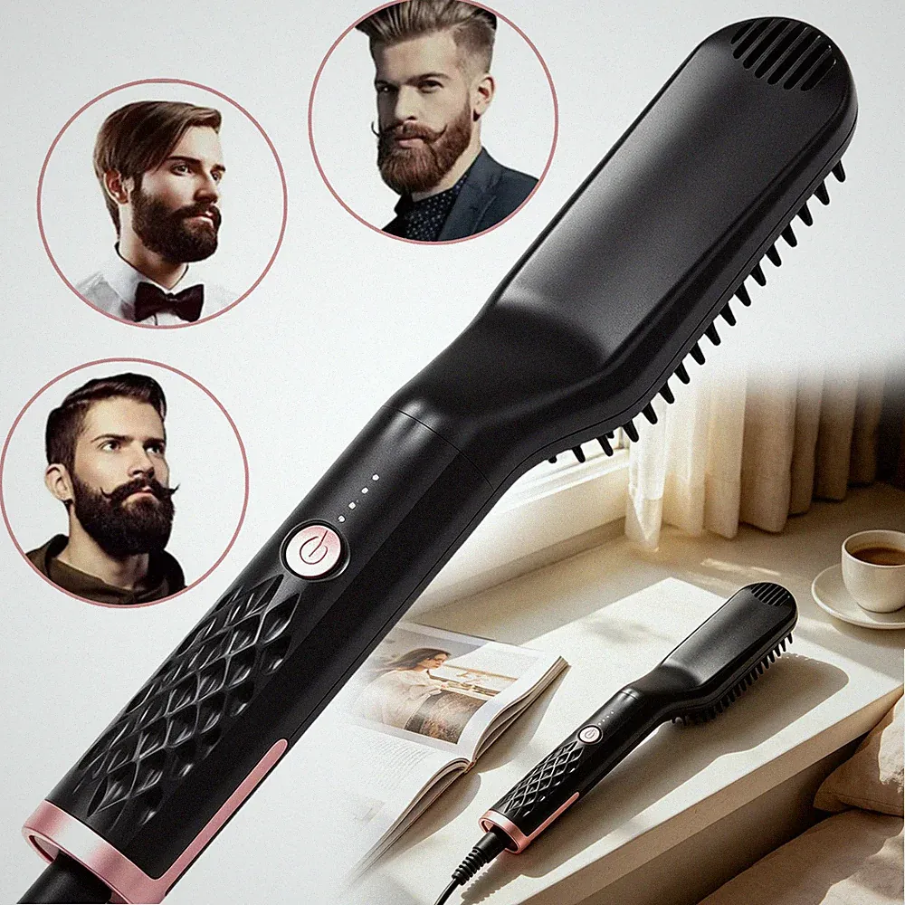 Glätteisen Haarglätter und Lockenstab 2 in 1 Bartglätter Mini Reiseglätteisen