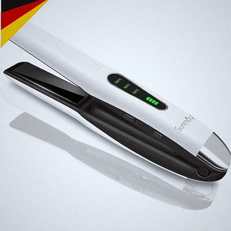 Glätteisen Kabellos 2 in 1 Titan Tragbar Mini Reisehaarglätter 5000mAh Akku